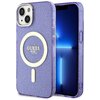 Etui GUESS Glitter Gold MagSafe do Apple iPhone 14 Plus Purpurowy