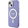Etui GUESS Glitter Gold MagSafe do Apple iPhone 14 Plus Purpurowy Seria telefonu iPhone