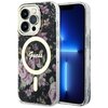 Etui GUESS Flower MagSafe do Apple iPhone 14 Pro Czarny