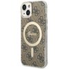 Etui GUESS 4G MagSafe do Apple iPhone 14 Brązowy