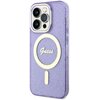 Etui GUESS Glitter Gold MagSafe do Apple iPhone 14 Pro Max Purpurowy Ulica i numer budynku Sławęcińska 12