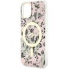 Etui GUESS Flower MagSafe do Apple iPhone 14 Różowy Typ Etui nakładka