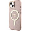 Etui GUESS Glitter Gold MagSafe do Apple iPhone 14 Plus Różowy Seria telefonu iPhone