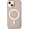 Etui GUESS Glitter Gold MagSafe do Apple iPhone 14 Plus Różowy Model telefonu iPhone 14 Plus