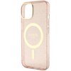 Etui GUESS Glitter Gold MagSafe do Apple iPhone 14 Plus Różowy Typ Etui nakładka