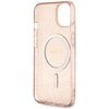 Etui GUESS Glitter Gold MagSafe do Apple iPhone 14 Plus Różowy Gwarancja 24 miesiące