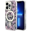 Etui GUESS Flower MagSafe do Apple iPhone 14 Pro Różowy