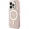 Etui GUESS Glitter Gold MagSafe do Apple iPhone 14 Pro Różowy Ulica i numer budynku Sławęcińska 12