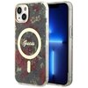 Etui GUESS Flower MagSafe do Apple iPhone 14 Zielony