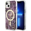 Etui GUESS Leopard MagSafe do Apple iPhone 14 Różowy