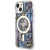 Etui GUESS Leopard MagSafe do Apple iPhone 14 Niebieski Seria telefonu iPhone