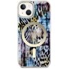 Etui GUESS Leopard MagSafe do Apple iPhone 14 Niebieski Model telefonu iPhone 14
