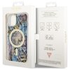 Etui GUESS Leopard MagSafe do Apple iPhone 14 Niebieski Marka telefonu Apple