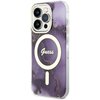 Etui GUESS Golden Marble MagSafe do Apple iPhone 14 Pro Purpurowy Ulica i numer budynku Sławęcińska 12