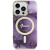 Etui GUESS Golden Marble MagSafe do Apple iPhone 14 Pro Purpurowy Kod pocztowy 05-850