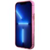 Etui GUESS Liquid Glitter 4G Transculent do Apple iPhone 14 Pro Max Przezroczysto-różowy Dominujący kolor Przezroczysto-różowy