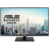 Monitor z wyświetlaczem przedstawiającym panoramę miasta z wieżowcami, z widocznym tekstem "ASUS BUSINESS MONITOR" na ekranie. Na dolnej ramce monitora znajduje się logo "ASUS".