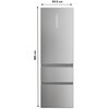 Lodówka HAIER HTW5618DNMG 3D No Frost 185cm Srebrny Liczba termostatów 2
