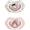 Smoczek CANPOL BABIES Bonjour Paris 6-18 m Różowo-szary (2 sztuki)