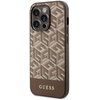 Etui GUESS GCube Stripes MagSafe do Apple iPhone 14 Pro Brązowy Seria telefonu iPhone