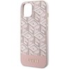 Etui GUESS GCube Stripes MagSafe do Apple iPhone 14 Plus Różowy Typ Etui nakładka