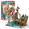 Puzzle 3D CUBIC FUN Kids Statek Piracki z skarbem P832H (157 elementów) Typ 3D