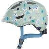Kask rowerowy ABUS Smiley 3.0 LED Nordic Zielono-niebieski dla Dzieci z lampką (rozmiar M)