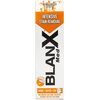 Opakowanie pasty do zębów z napisem "BLANX Med" oraz "INTENSIVE STAIN REMOVAL" na pomarańczowym tle, z dodatkowymi informacjami "100% NATURAL BAMBOO" i "EASY PUMP". Na dole widnieje napis "SMOKE • COFFEE • TEA" oraz "NON ABRASIVE WHITENING TOOTHPASTE NIEA
