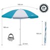 Parasol plażowy NILS CAMP NC7813 180 cm Turkusowo-biały Rodzaj Parasol