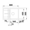 Zlewozmywak BLANCO Metra 45 S Compact 527286 Wulkaniczny szary Bateria w zestawie Nie