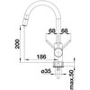 Bateria BLANCO Mida-S 526968 Delikatny biały Wykonanie korpusu Silgranit-Look