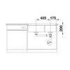 Zlewozmywak BLANCO Subline 480/320-U 527351 Wulkaniczny szary Typ Podwieszany