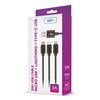Kabel USB - Lightning/Micro USB/USB-C SETTY KN3W1 3w1 2A 1 m Czarny Długość [m] 1