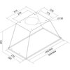 Okap TOFLESZ Linea Bravo 56.4 cm Czarny 428m3/h 63dB klasa D Szerokość [cm] 56.4