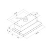 Okap TOFLESZ Vega Glass 60 cm Czarne szkło 282.4m3/h 63dB klasa C Szerokość [cm] 60