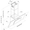 Okap TOFLESZ Fiera Sprint 80 cm Biały Szerokość [cm] 80