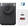 Kamera CANON PowerShot V10 Vlogging Kit EU26 Srebrny Obsługiwane karty pamięci microSDHC