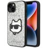 Etui KARL LAGERFELD NFT Glitter Choupette Patch do Apple iPhone 14 Srebrny