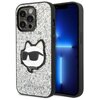 Etui KARL LAGERFELD Glitter Choupette Patch do Apple iPhone 14 Pro Srebrny