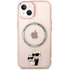 Etui KARL LAGERFELD IML NFT Karl & Choupette MagSafe do Apple iPhone 14 Przezroczysto-różowy Model telefonu iPhone 14