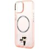 Etui KARL LAGERFELD IML NFT Karl & Choupette MagSafe do Apple iPhone 14 Przezroczysto-różowy Typ Etui nakładka