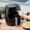 Frytkownica beztłuszczowa ZELMER ZAF5500B Air Fryer Funkcje dodatkowe Nienagrzewające się uchwyty