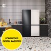 Lodówka SAMSUNG BESPOKE RB34C7B5DAP EF No Frost 185.3cm bez panelu Szklane wykończenie drzwi Nie
