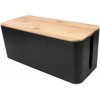 Pojemnik na kable i listwy zasilające MOZOS KBO-BK-WOOD Materiał Trudnopalny ABS