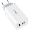 Ładowarka sieciowa SAVIO LA-07 GaN 65W Biały Rodzaj złącza USB-C - 2 szt.