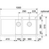 Zlewozmywak FRANKE Mythos MTG 651-100 114.0330.985 Kamienny szary Komora 1 360 x 390 x 200 mm