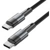 Kabel USB-C - USB-C TECH-PROTECT UltraBoost PD60W/3A 1m Szary Obsługiwane zasilanie [W] do 60
