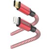 Kabel USB-C - Lightning HAMA Reflected 1.5 m Czerwony Długość [m] 1.5