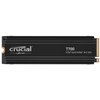Czarny dysk SSD z radiatorem, na którym widnieje napis "crucial by Micron" oraz "T700 PCIe Gen5 NVMe M.2 SSD". Dysk ma metaliczną obudowę z widocznymi żebrowaniami.