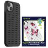 Etui PINIT Dynamic do Apple iPhone 14 Czarny + Pinit Flower/Butterfly Pin (Wzór 1)